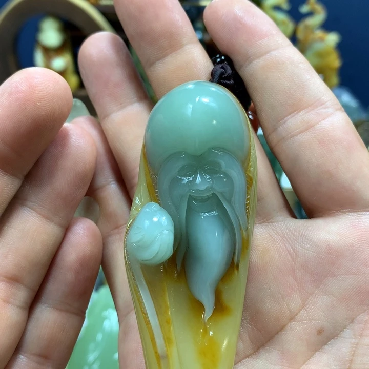 ༺***༻蛇纹石玉未镶嵌手把件