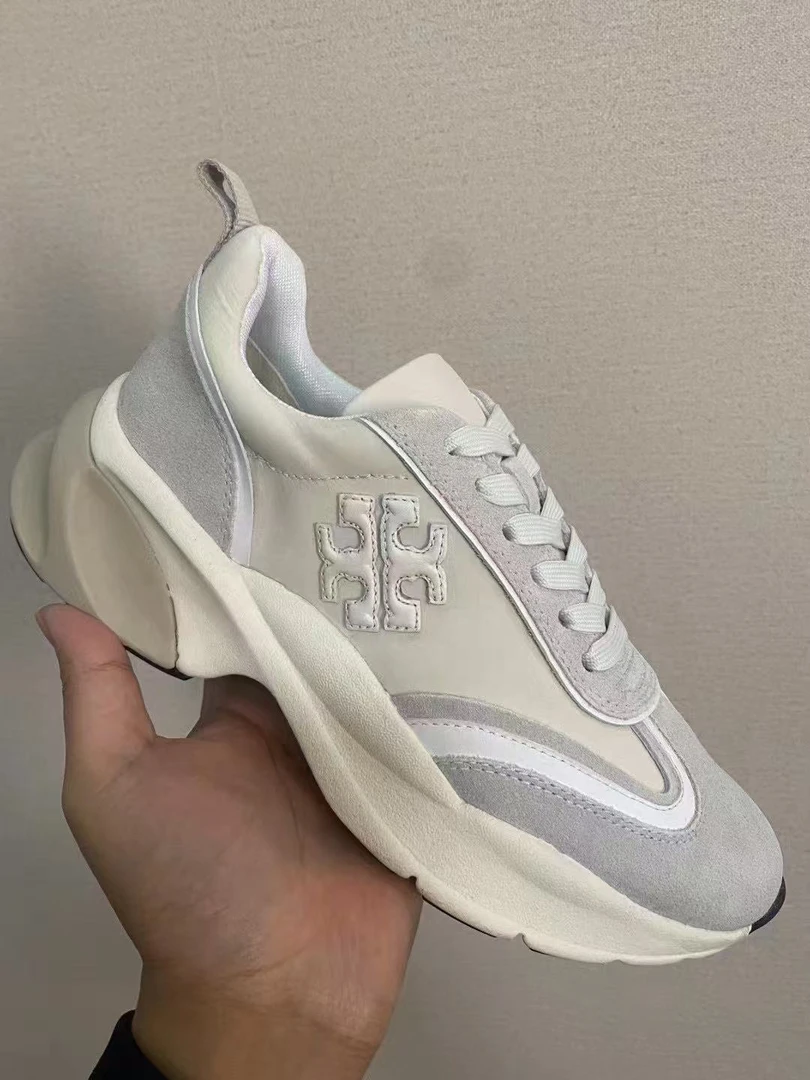 95新 TORY BURCH/汤丽柏琦 TB新款运动老爹鞋石灰色