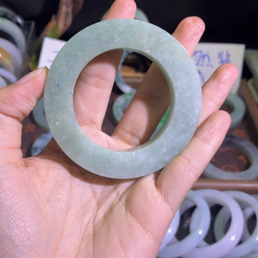 定制翡翠未镶嵌天然纹理随机，追求完美者慎拍