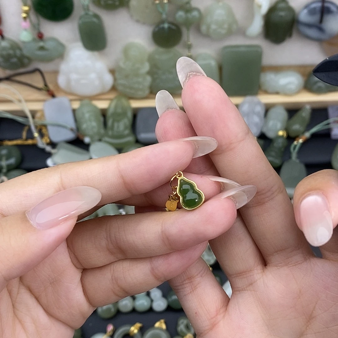 吊坠(不含链)银S925镶嵌和田玉