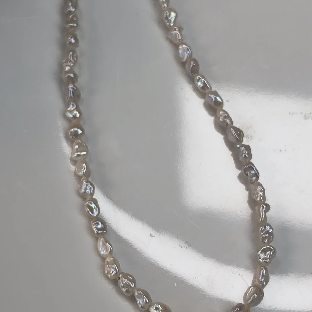 淡水珍珠项链银S925镶嵌