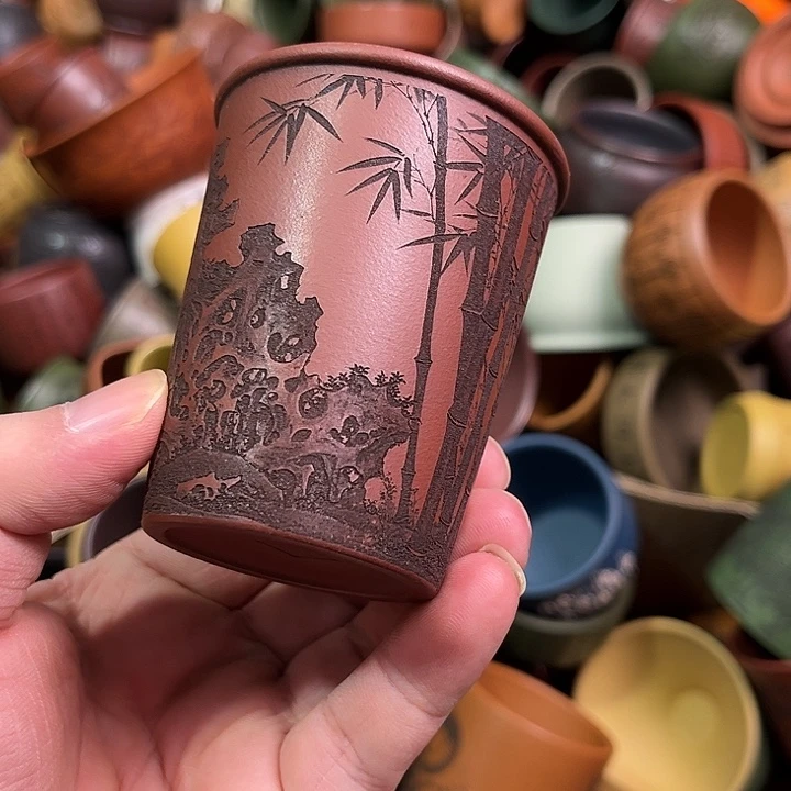 紫砂茶杯全手工紫砂主人杯