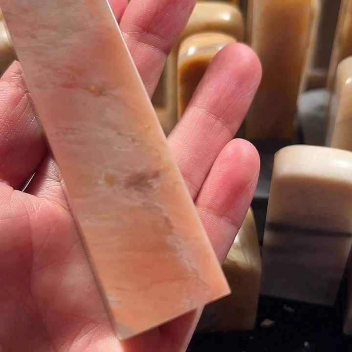 木***觉昌化石印石昌化石印石粉色章