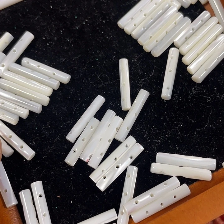 玛瑙/玉髓合金珠宝半成品10个马蹄螺3排孔配饰
