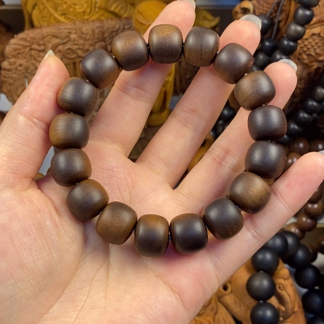 檀香木手串/手链ଲ**କ老山檀黑肉1213焦糖