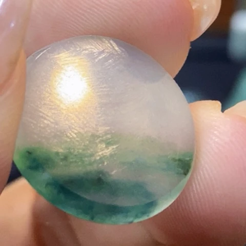 翡翠未镶嵌颈饰天然翡翠圆牌