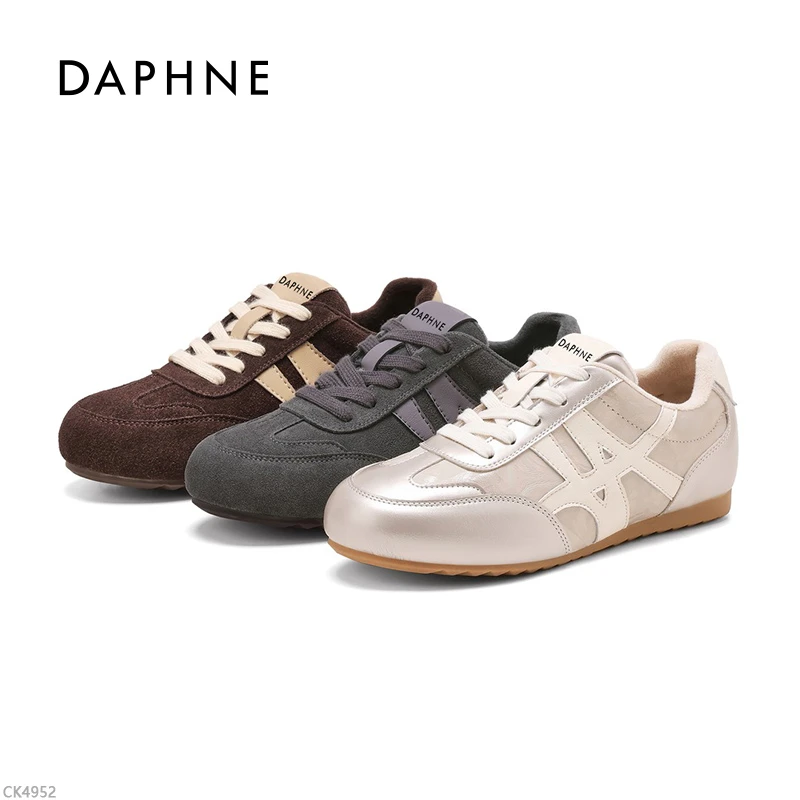 【新品甄选】达芙妮冬季新款休闲鞋2025加绒保暖板鞋时尚德训鞋女M