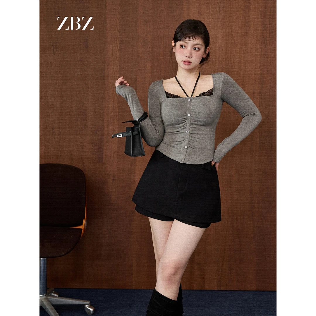 周白子 10/20 20:00pm新品【魔法裙裤】磨毛假两件裙裤ZTPQ1755