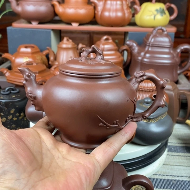 茶壶紫砂报春320cc原矿老紫泥特价