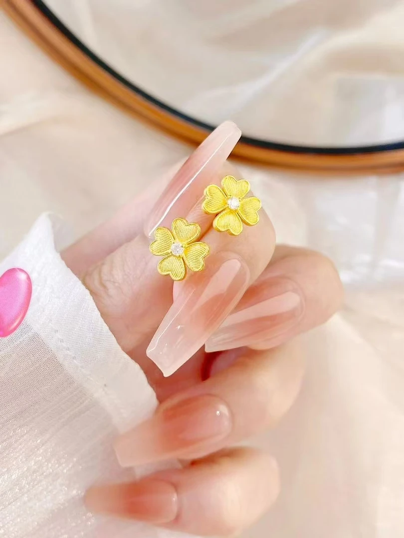 合金耳饰 999古法实心优品定制送礼佳选精工耳环高定