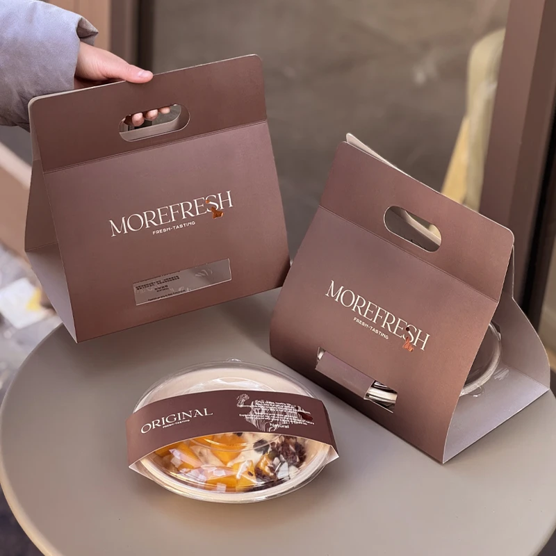 网红一次性芋泥酸奶碗粽子碗打包碗加厚纸碗夜市摆摊商用降解圆碗