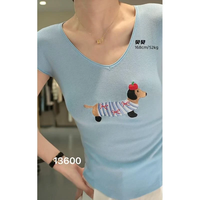 13600（部分无水洗唛，介意慎拍）WANGDAN新款腊肠狗鸡心领小飞袖