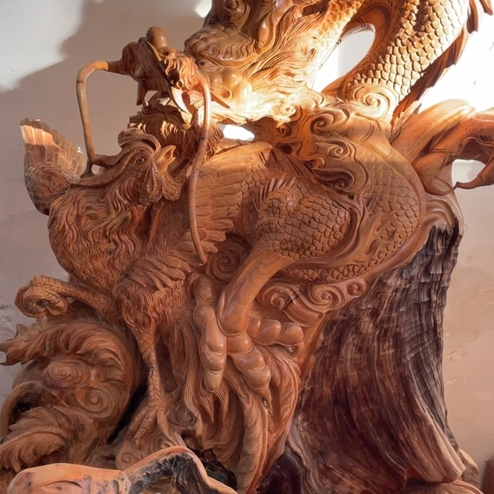 野***菜柏木（崖柏）崖柏雕刻摆件