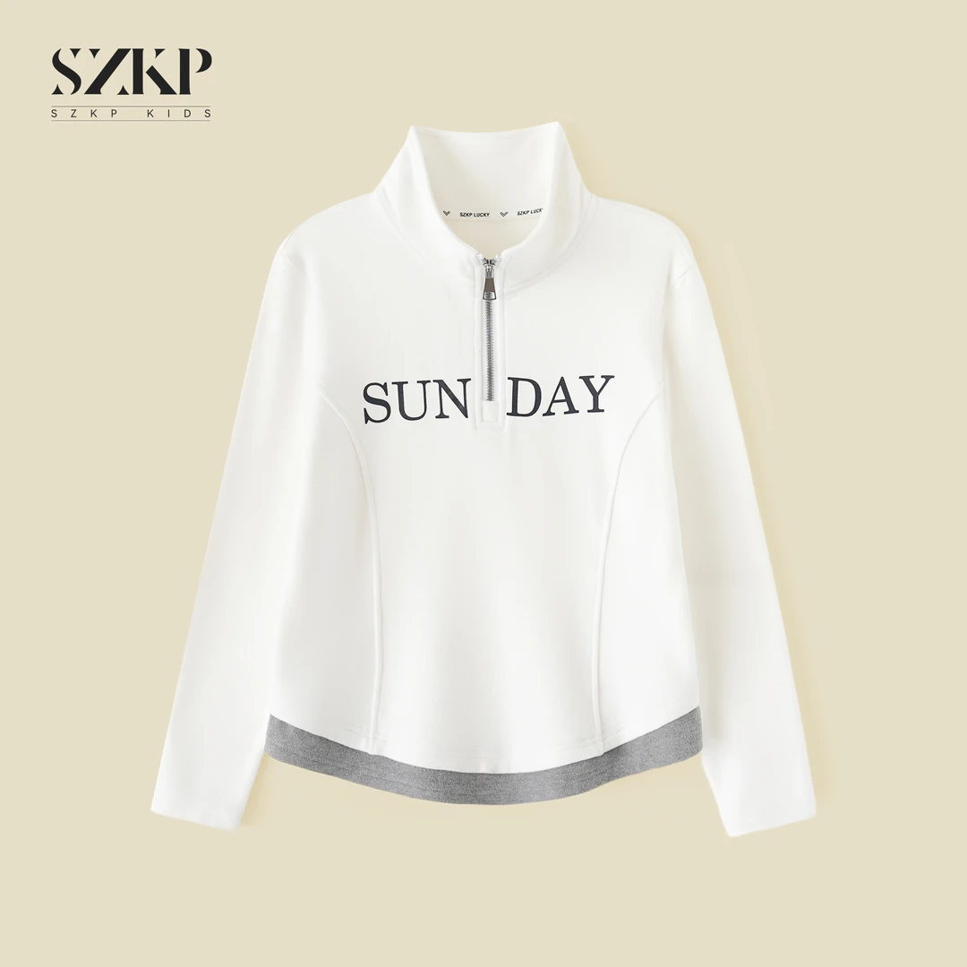 SZKP冬季新款女童装洋气上衣中大童时尚百搭儿童打底衫YNYD556222