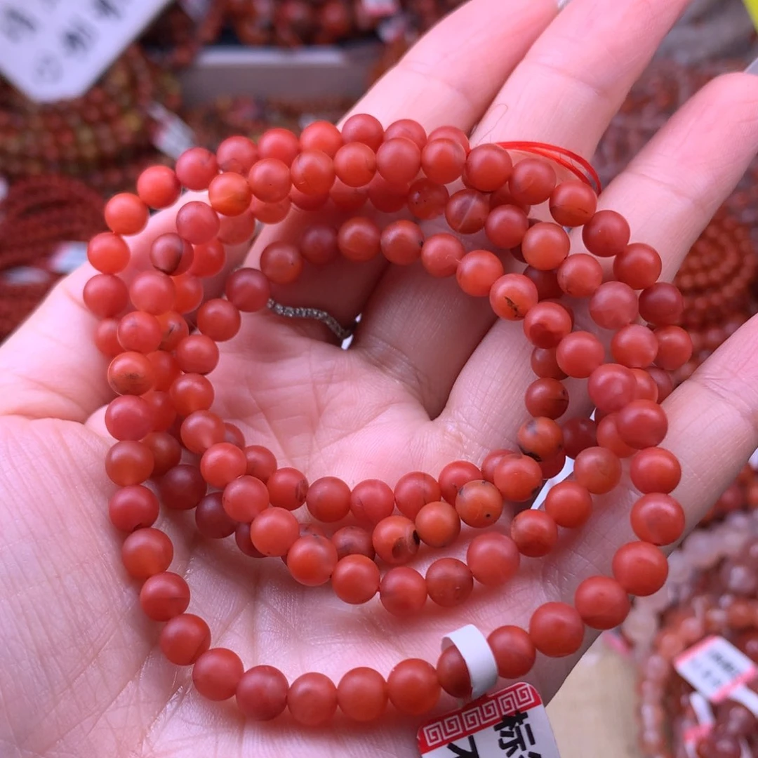 未镶嵌手链南红玛瑙12号保山铁皮卡5.8