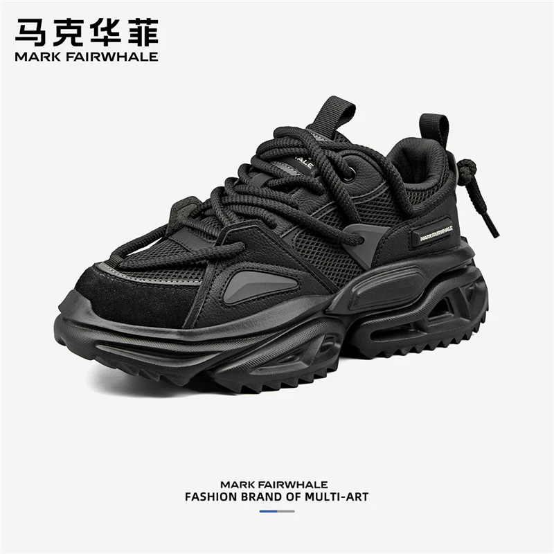 马克华菲老爹鞋男休闲男鞋秋季新款高级感痞帅运动鞋厚底男士鞋子