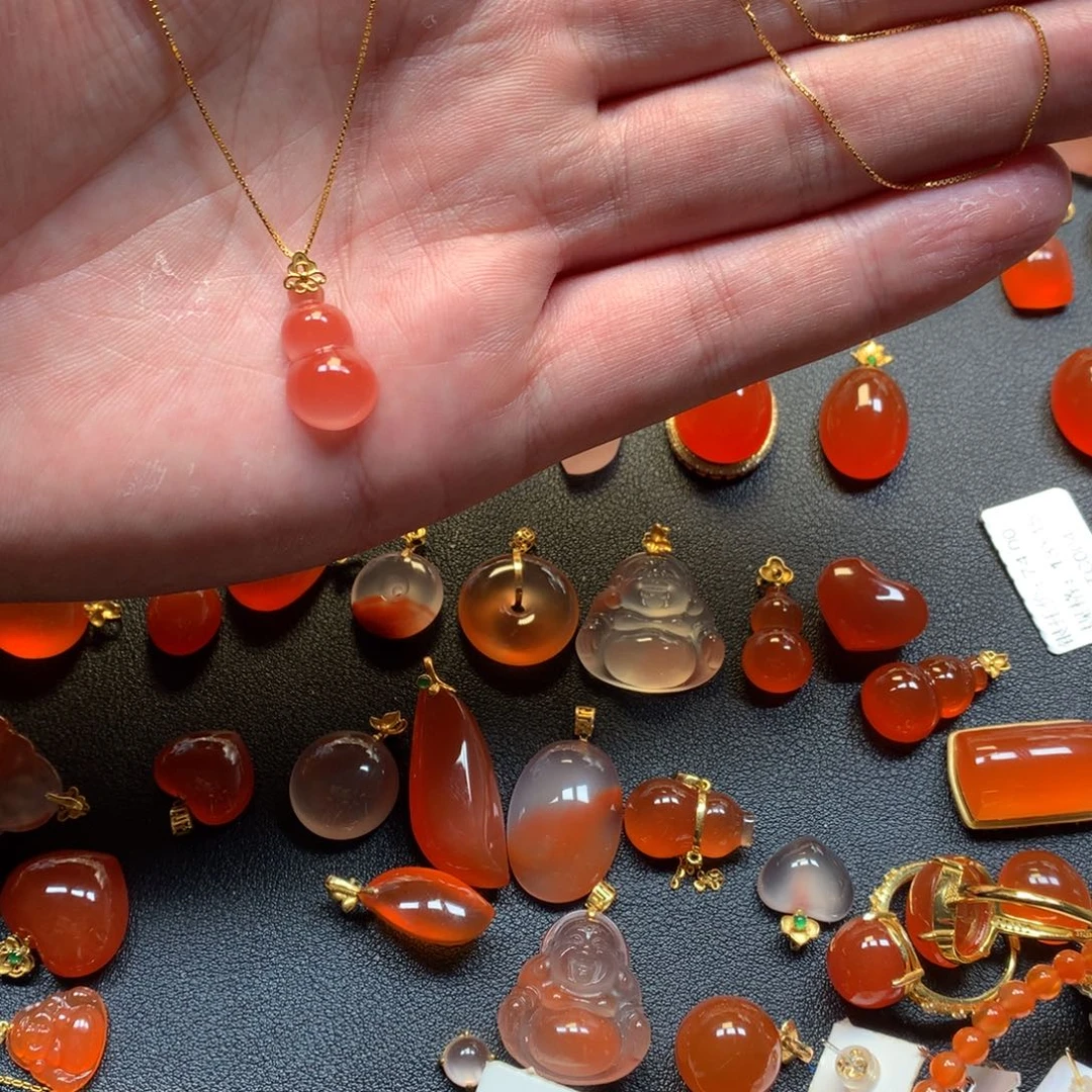 南红玛瑙未镶嵌项链