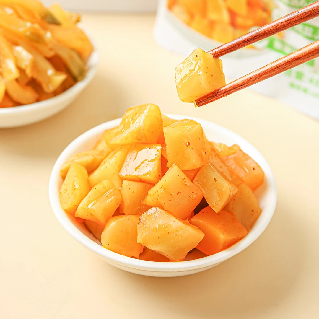 俏蔬生脆口榨菜芯40g*100袋整箱批发四川咸菜外婆菜开味下饭菜