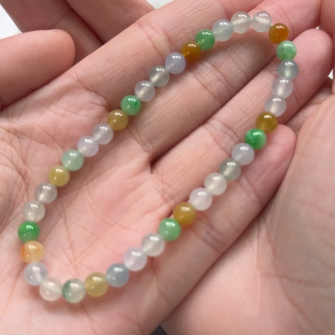 翡翠未镶嵌手链缅甸翡翠卡4.9