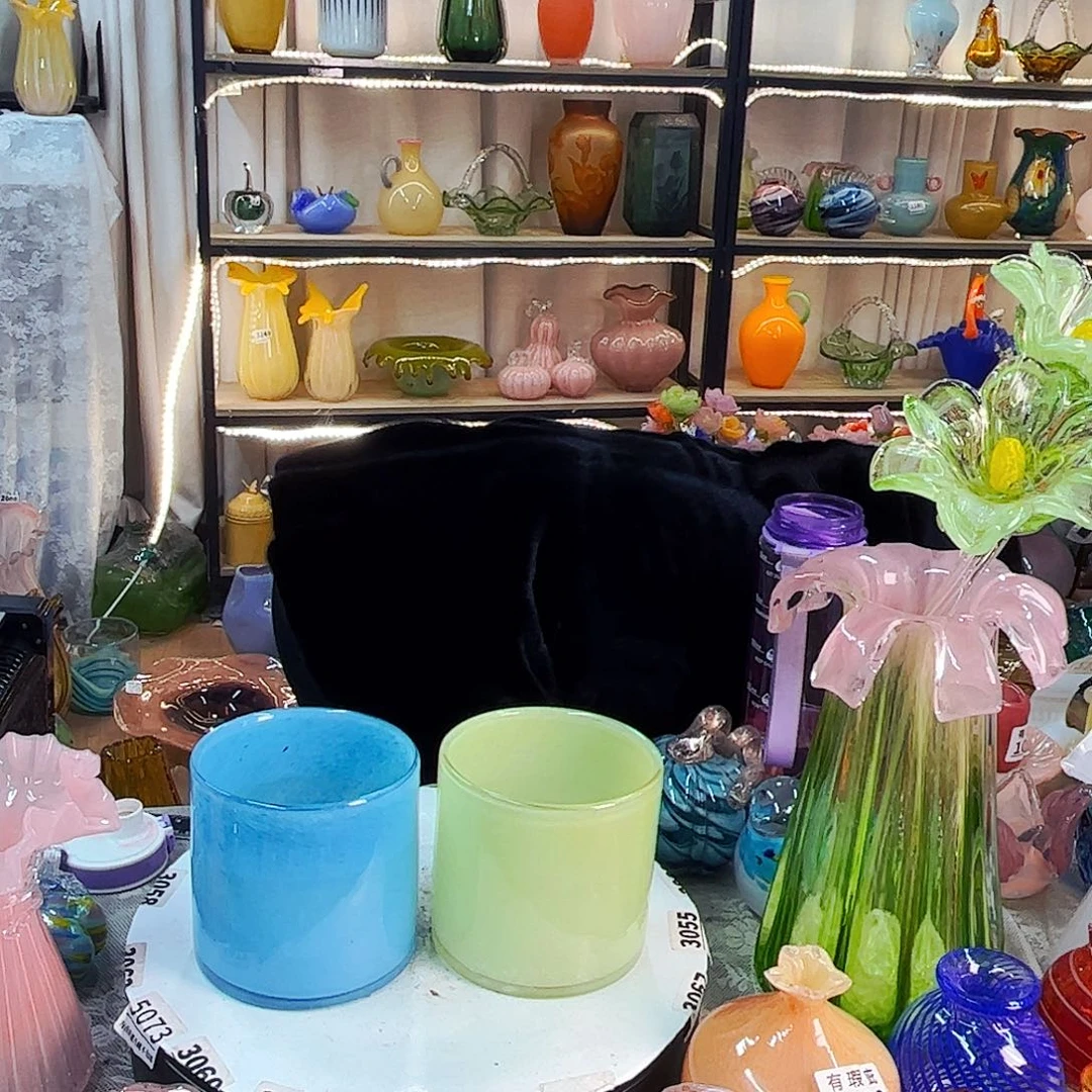 2套盆福利家悦琉璃工艺品