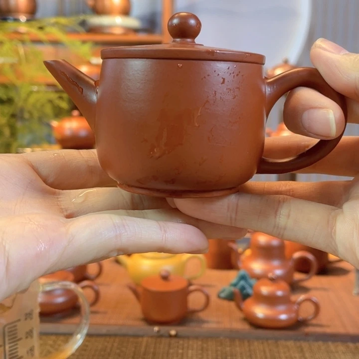 紫砂茶壶差*米潮州手工手拉汉瓦壶