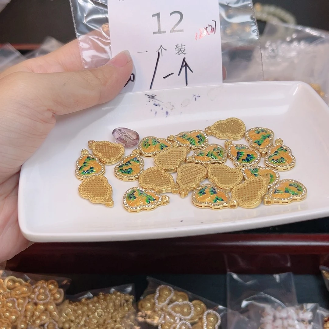 紫晶珠宝半成品银S925镀金镶嵌12