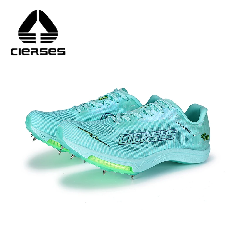 CIERSES/凯瑟士闪电霹雳全掌碳板气垫钉鞋田径训练体测减震跑步鞋