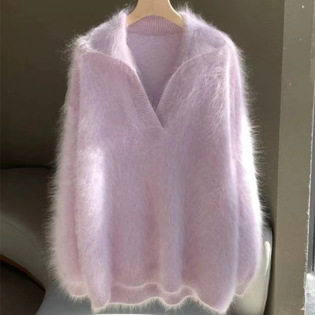 【云感·拉绒】超美！康纱Polo领拉绒100%羊绒中款拉绒衫