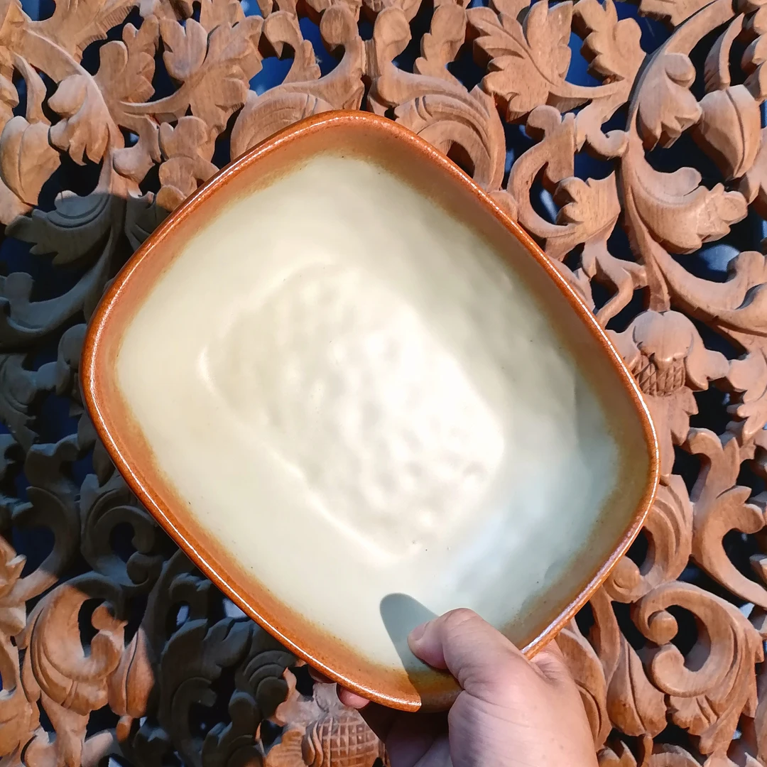 高颜值粗陶聚宝盆盘