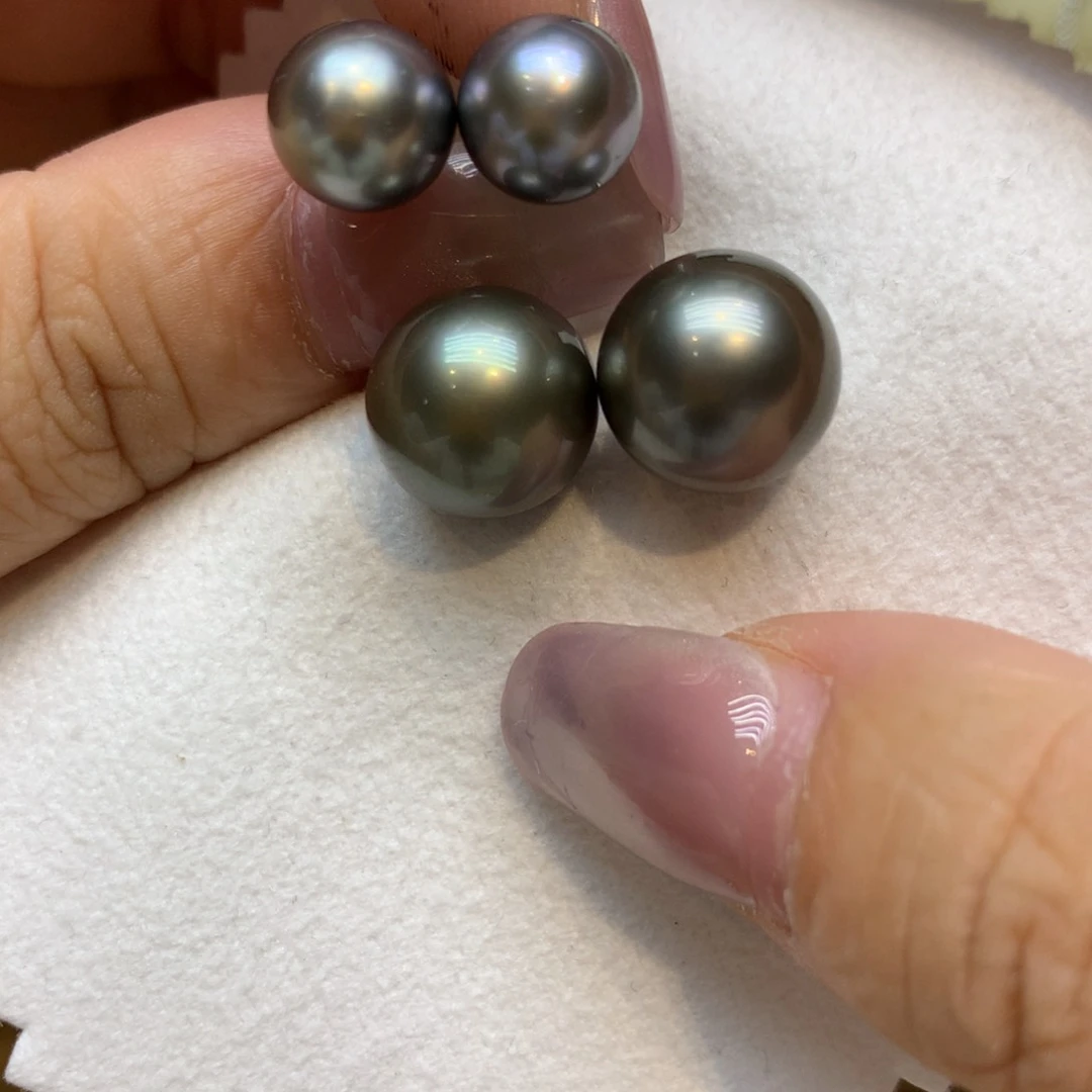 银S925镶嵌耳饰海水珍珠