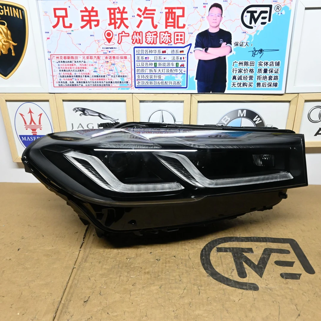 适用宝马 5系 G38 LED 21-23年 黑眉大灯总成陈田原厂全好纯拆车