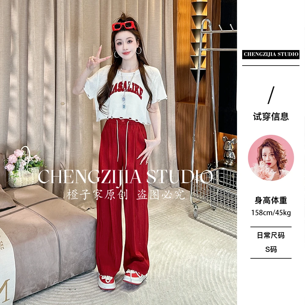 【裴诗婷】橙子·studio 【韩国女团】 TX0455字母短袖圆领休闲T恤