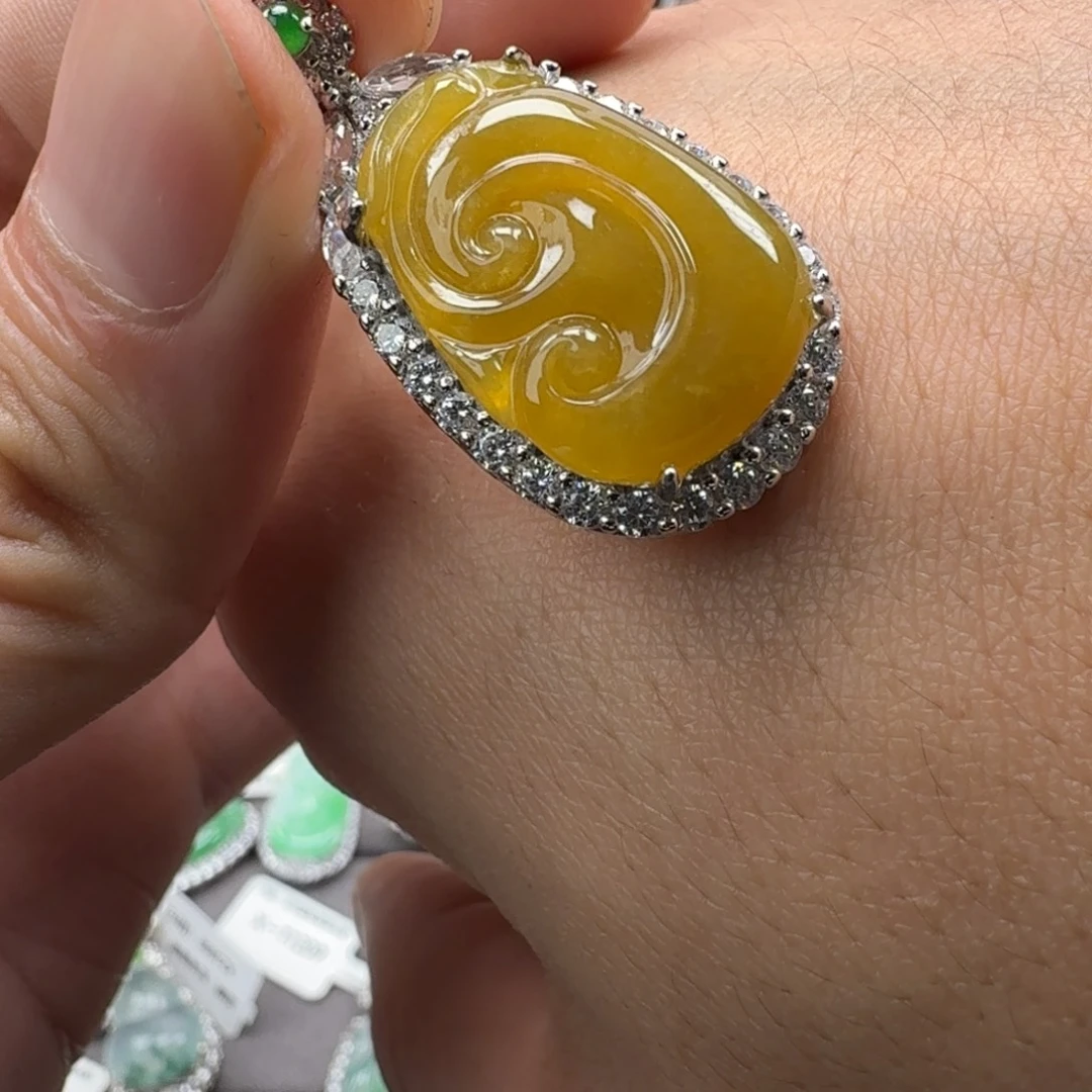 翡翠银S925镶嵌戒指天然缅甸翡翠A货