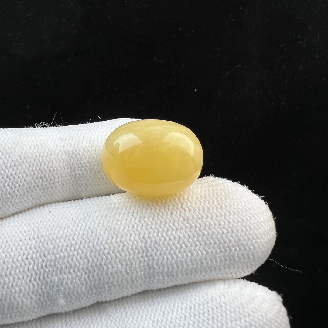 M3358天然原矿蜜蜡 鸡油黄桶珠15x20mm克抖音基地质检发货