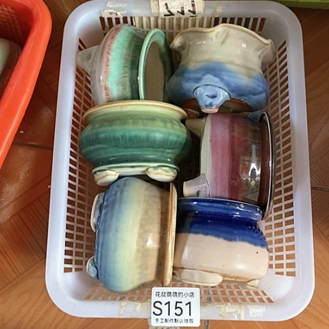 紫砂花盆151微瑕品口径7到8左右福利款