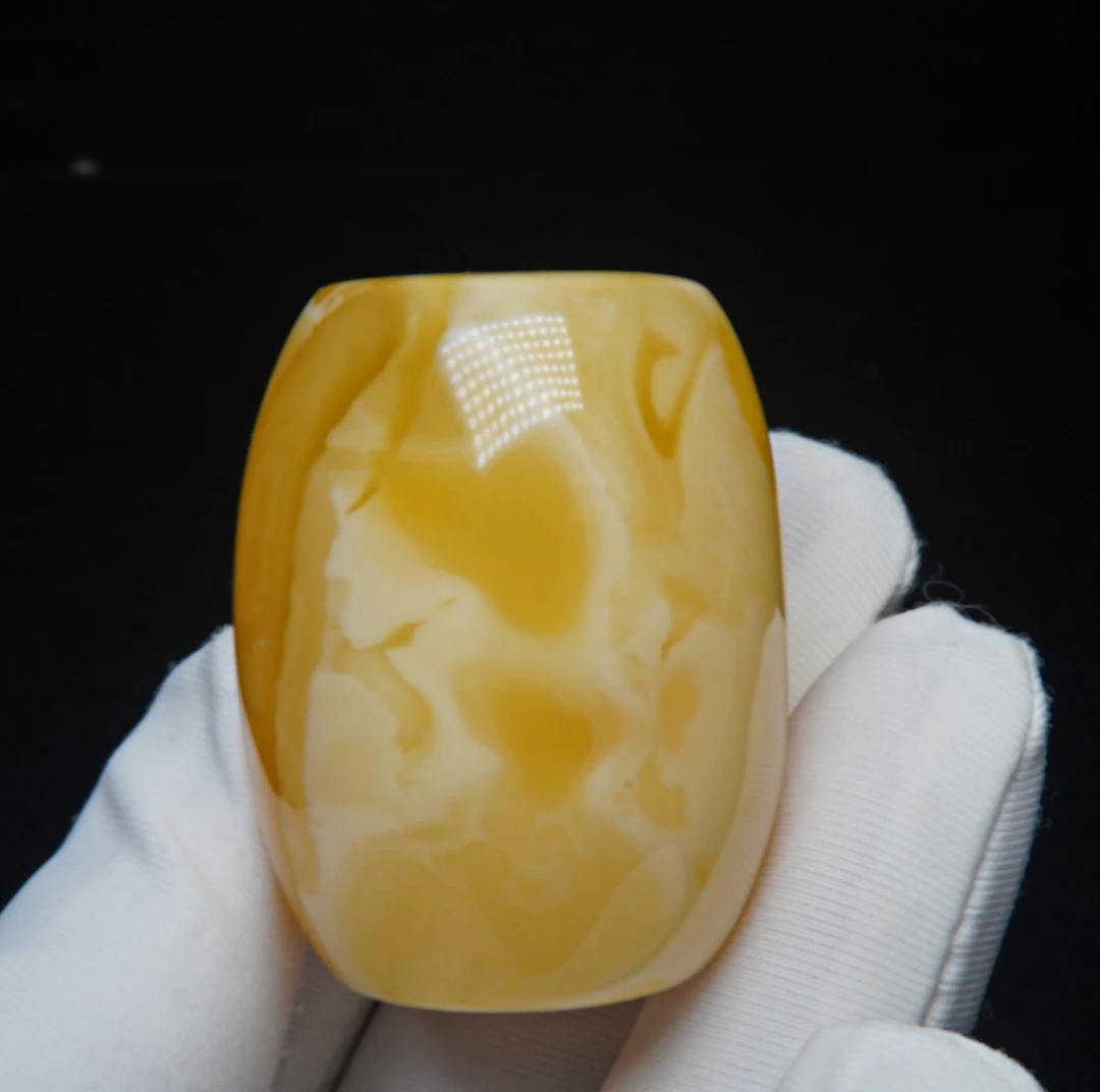 天然原矿琥珀蜜蜡焦皮料白花蜡妖花桶珠