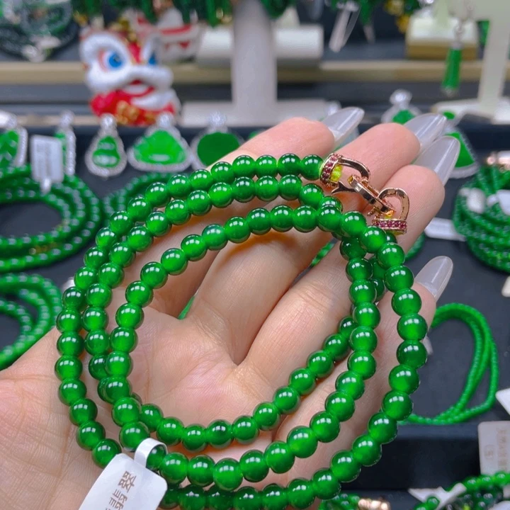 翡翠未镶嵌颈饰项链高货6