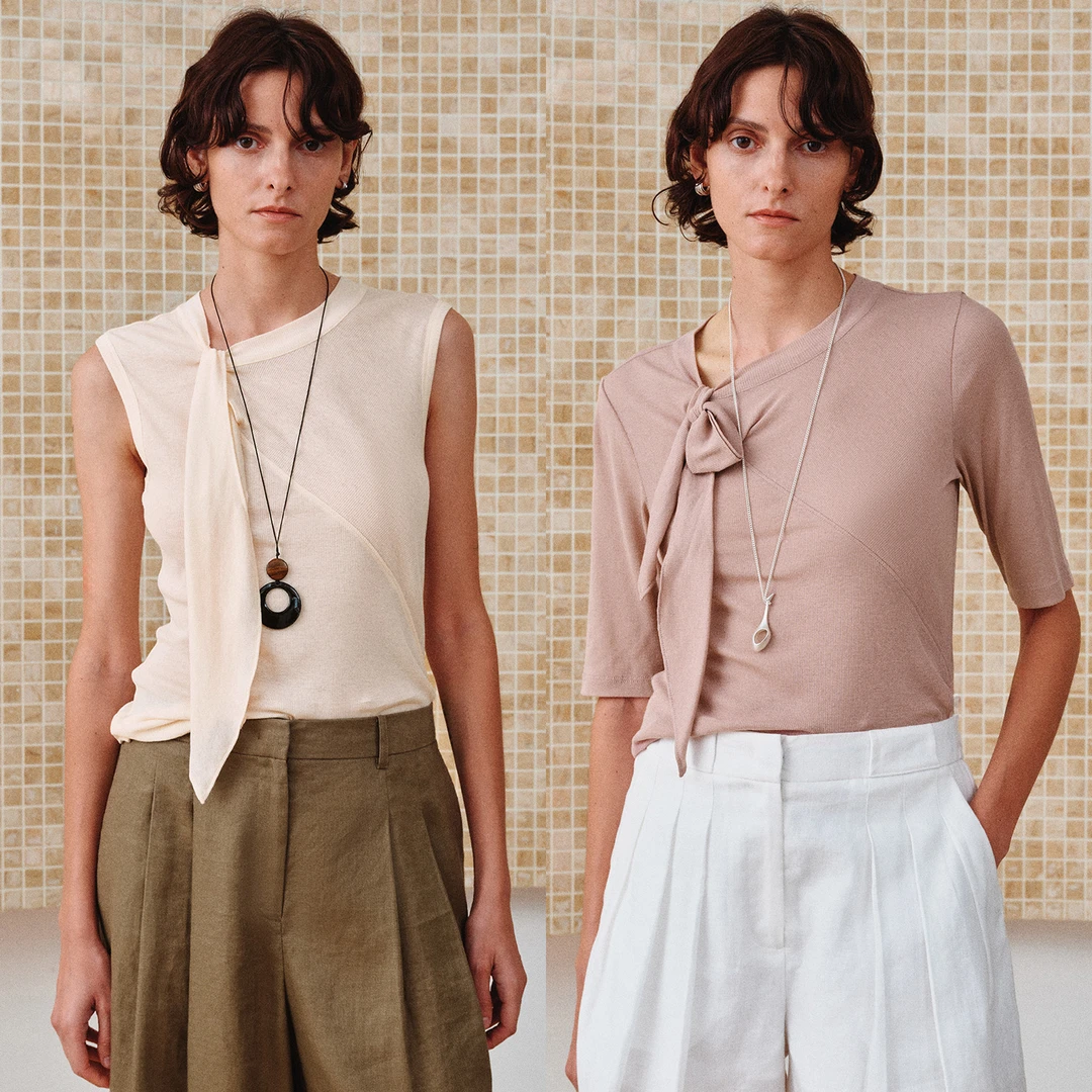 MARIUS“领结系列”飘带小背心极简夏季透气通勤