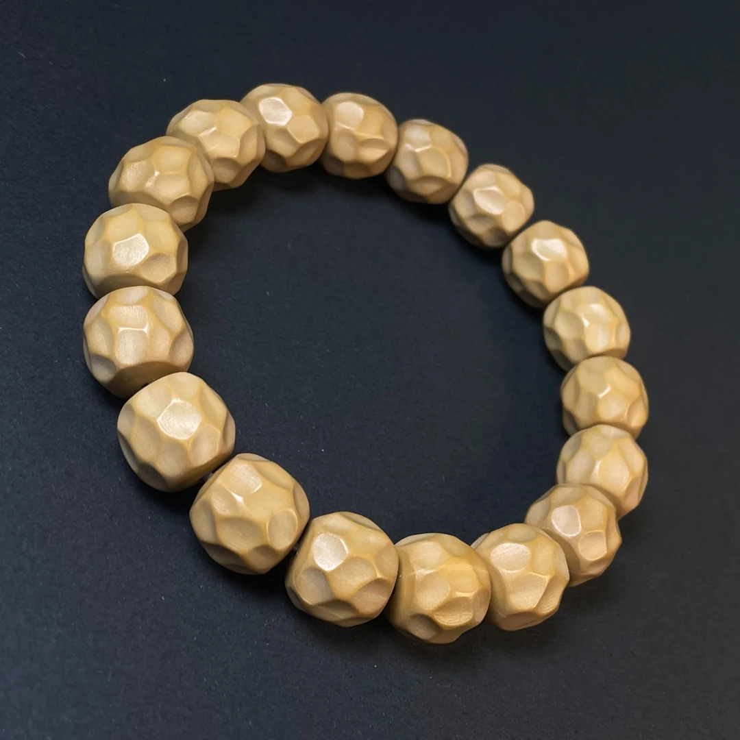 精工手修龙炎料黑金奶酪无相 猴头手串全品无暇文玩