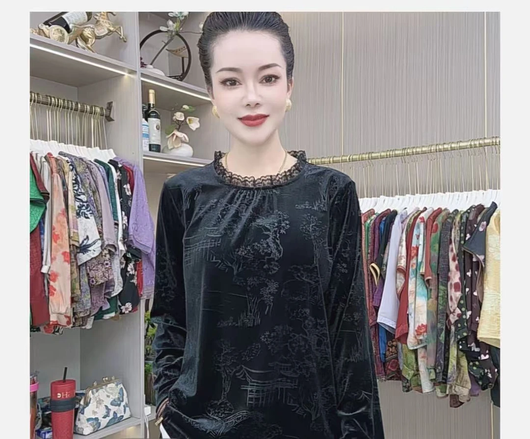 【亭台楼阁】民族风时尚常规款小衫女装网红提花新中式复古风长袖99