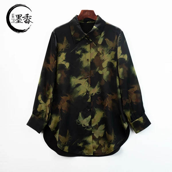 XuanGeMoXiang/轩阁墨香【萤蝶】休闲百搭设计师款 上衣 MX661545