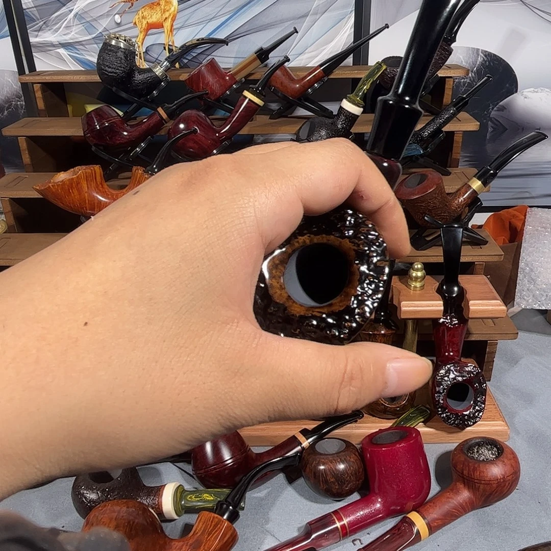 石楠木手工瘤皮烟斗