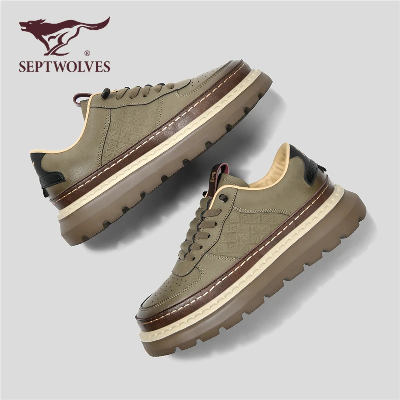七匹狼男鞋2025新款秋季厚底增高百搭潮鞋子男款轻奢休闲运动板鞋