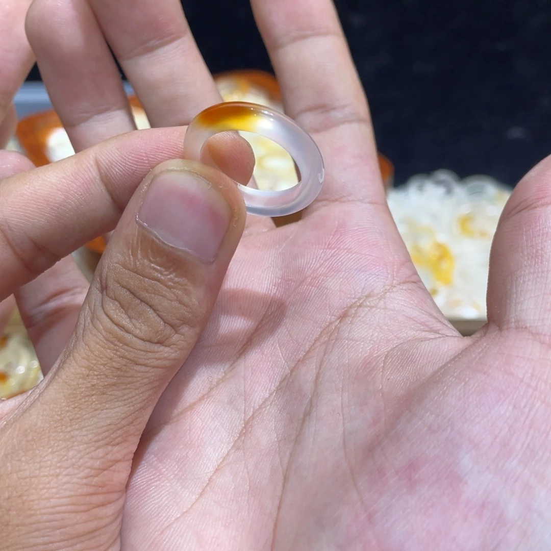 玛瑙/玉髓未镶嵌戒指49号港16