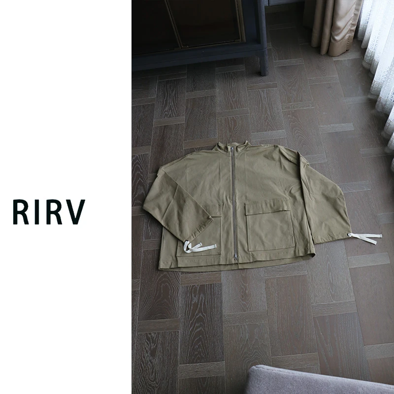 RIRV时髦-"榛果"卡其拉链休闲外套