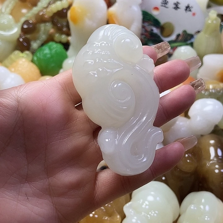 完全开放手把件如意