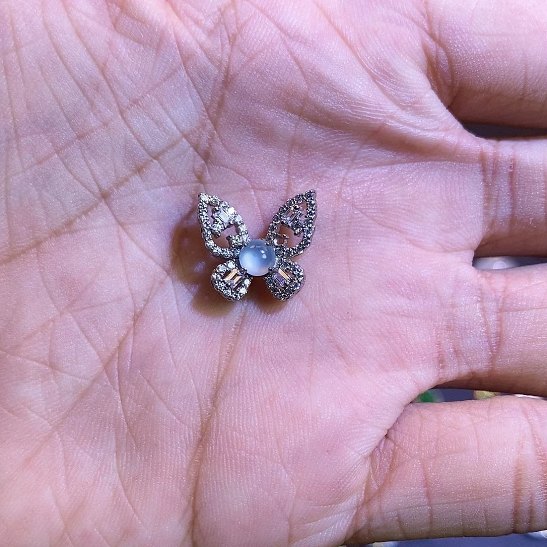 吊坠(不含链)银S925镶嵌翡翠1