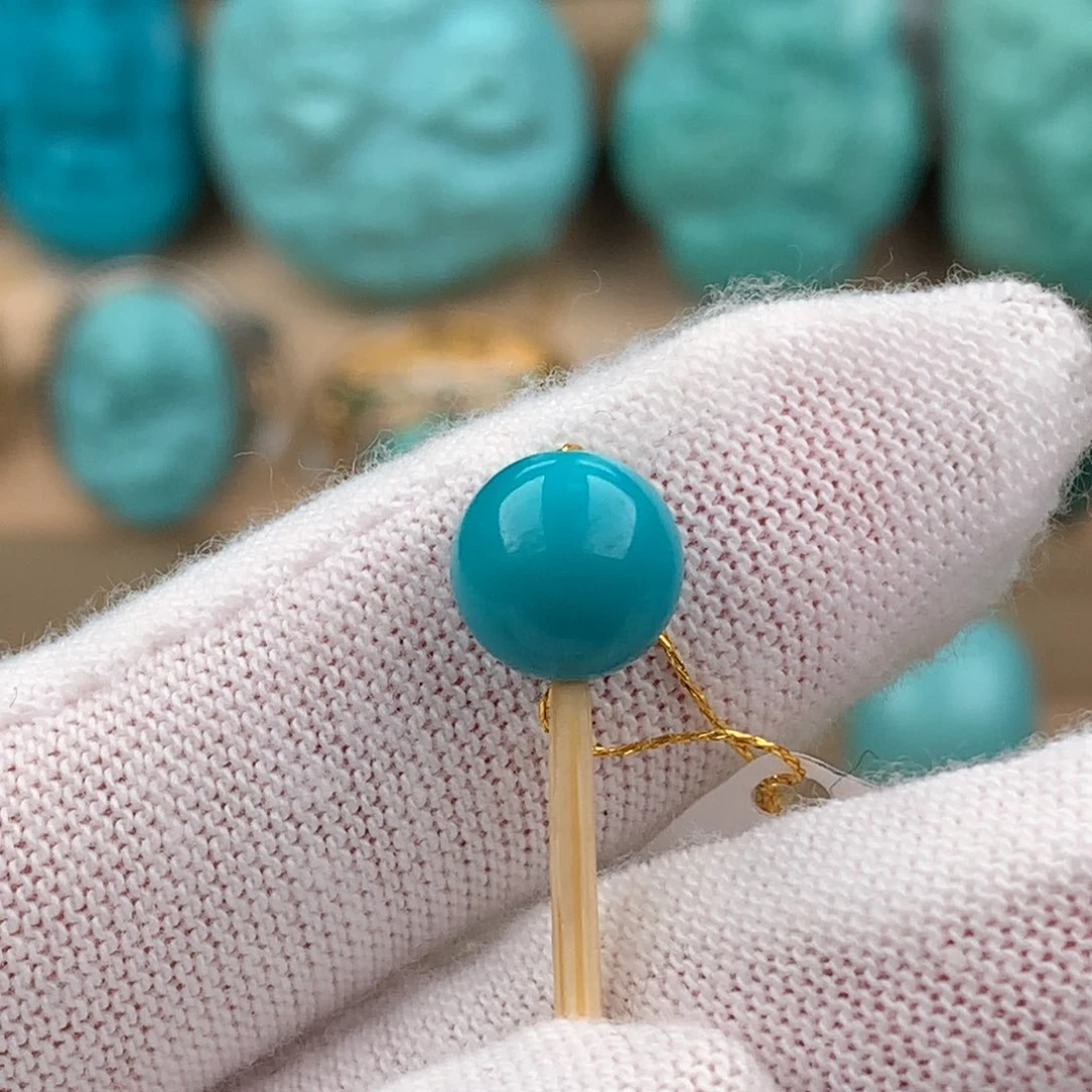 绿松石配饰未镶嵌圆珠卡8.2