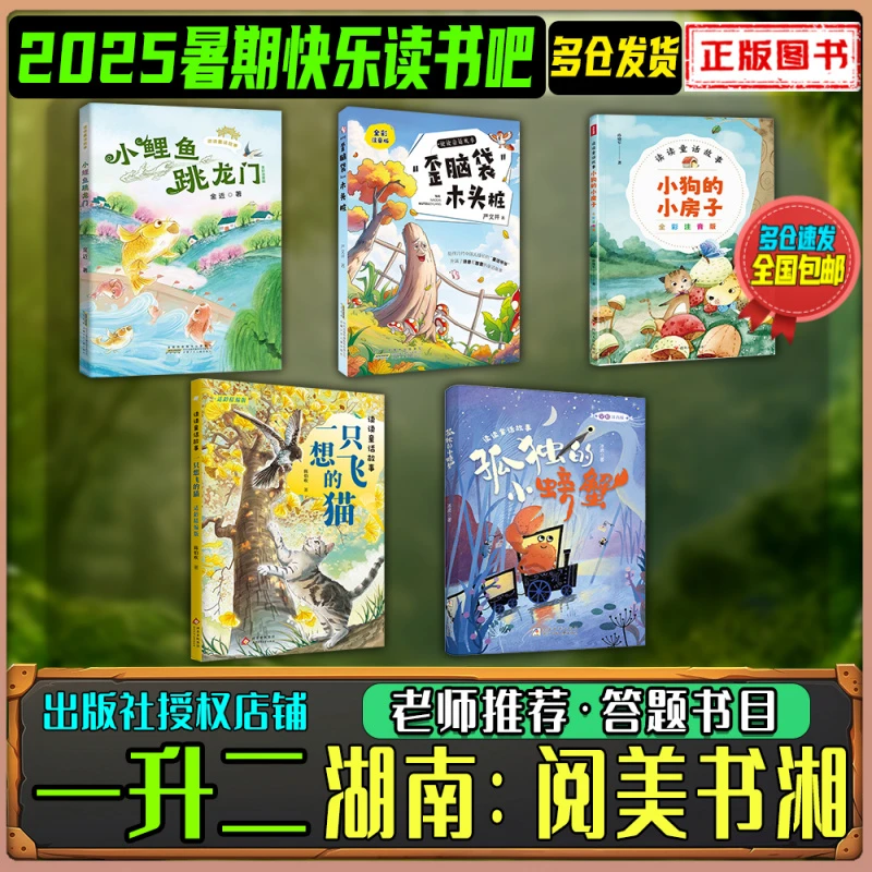 2025暑期湖南阅美书湘一升二年级小鲤鱼跳龙门一只想飞的猫歪脑袋