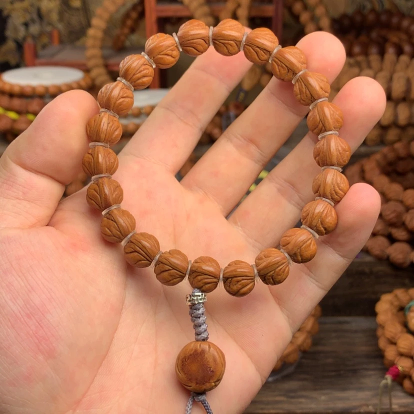 【闪购商品】桃核手串12小龙纹 龙纹桃核